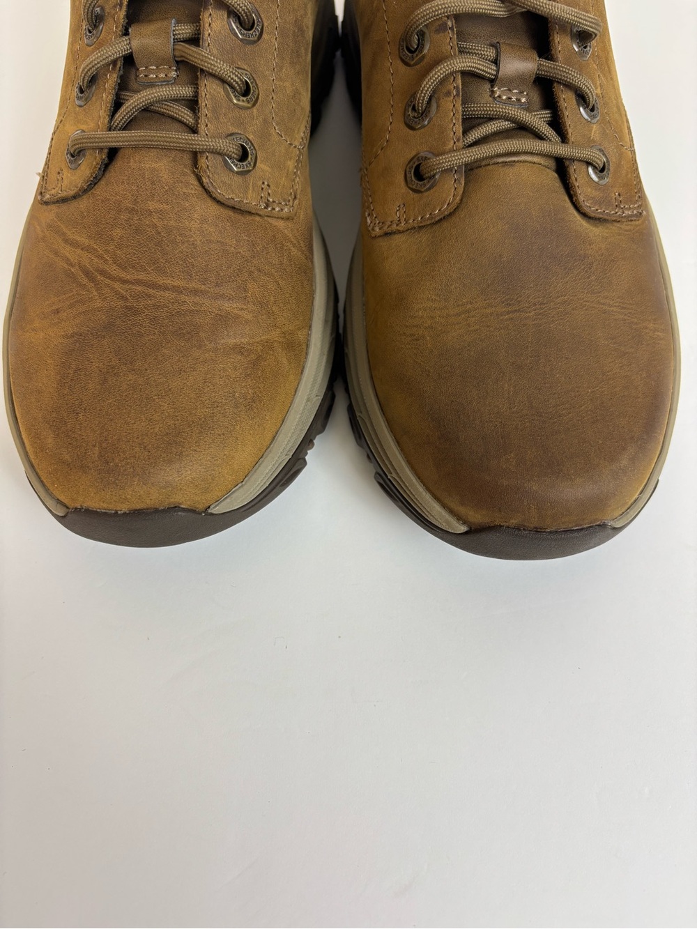 Skechers Relaxed Fit Knowlson Leland Leather Sneakers Comfort Shoes Brown Size 9 - Picture 6 of 15